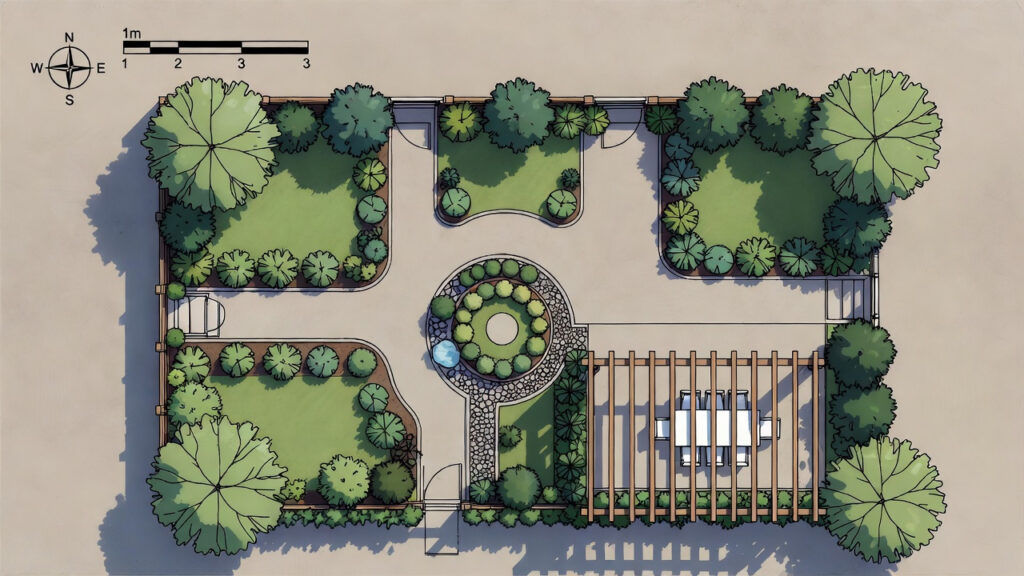 tuinontwerp voor een onderhoudsvriendelijke tuin